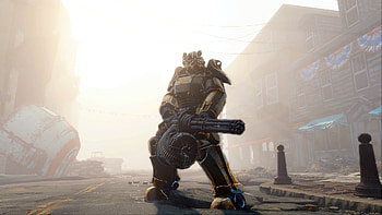 fallout-4-machine-gun-power-armor-street.jpg (1920Ã1080) | Computer Game | Pinterest | Fallout, and HD wallpaper